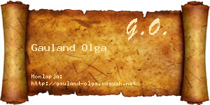 Gauland Olga névjegykártya